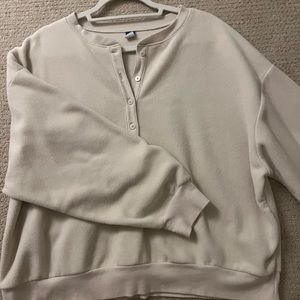 Cozy button up sweatshirt